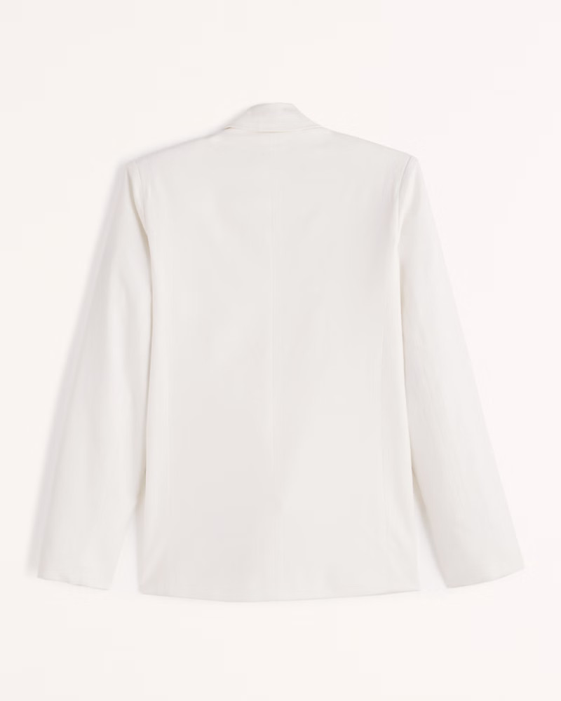 Women's Linen-Blend Single-Breasted Blazer | Women's Coats & Jackets | Abercrombie.com | Abercrombie & Fitch (US)