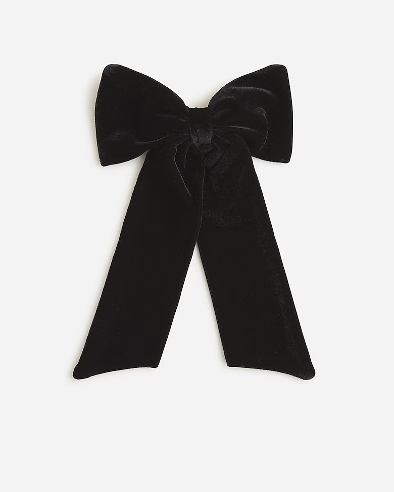 Velvet bow hair clip | J. Crew US