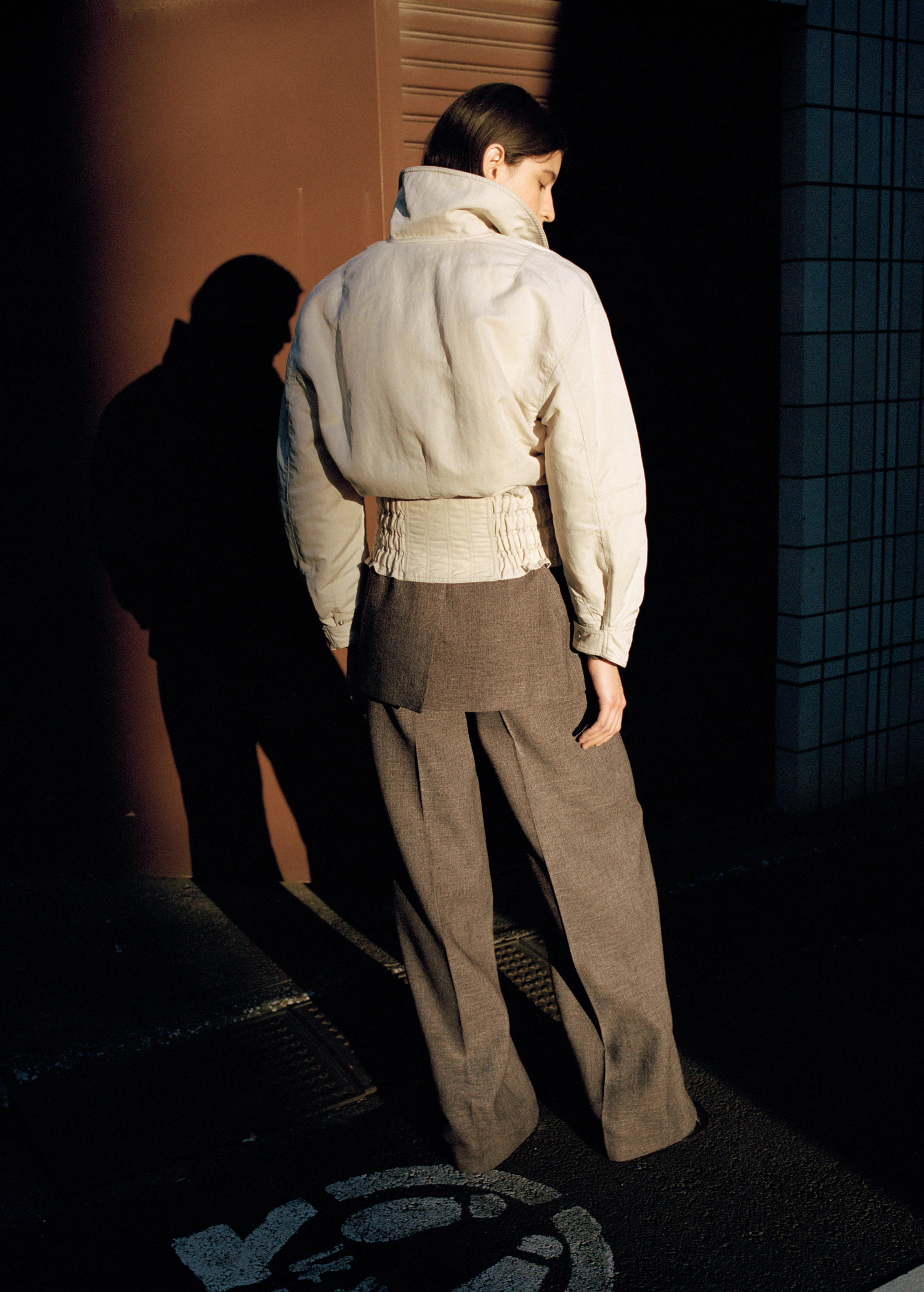 Oversized jacket with gathered waist | MANGO (UK)