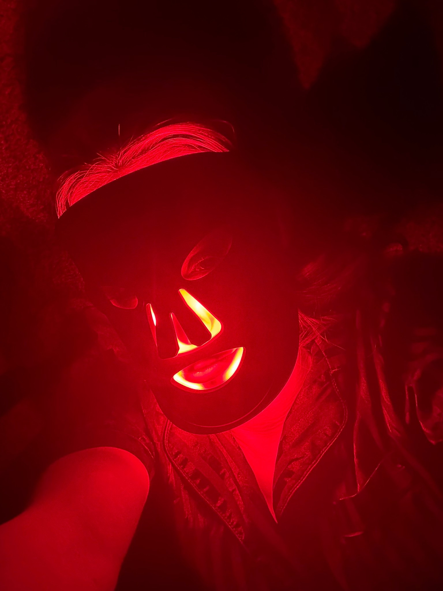 I see now what all the hype is. My Amazon red light therapy mask has 3 light settings. Yellow and blue and red 

#LTKBeauty #LTKselfcare #LTKmorningroutine