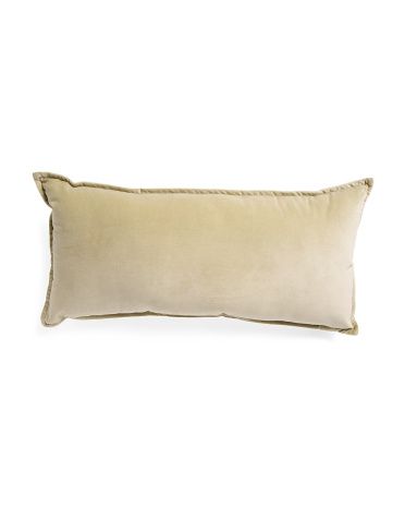 16x32 Cotton Velvet Lumbar Pillow | TJ Maxx