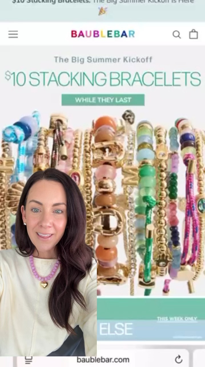 BaubleBar $10 bracelet sale happening right now!!! Most are originally $42–crazy savings👏🏻 I grabbed all 3 of my kids initials, the round stoned one, the pink beaded one & a couple Disney ones😍

#LTKSaleAlert #LTKMothersDay #LTKmomlife