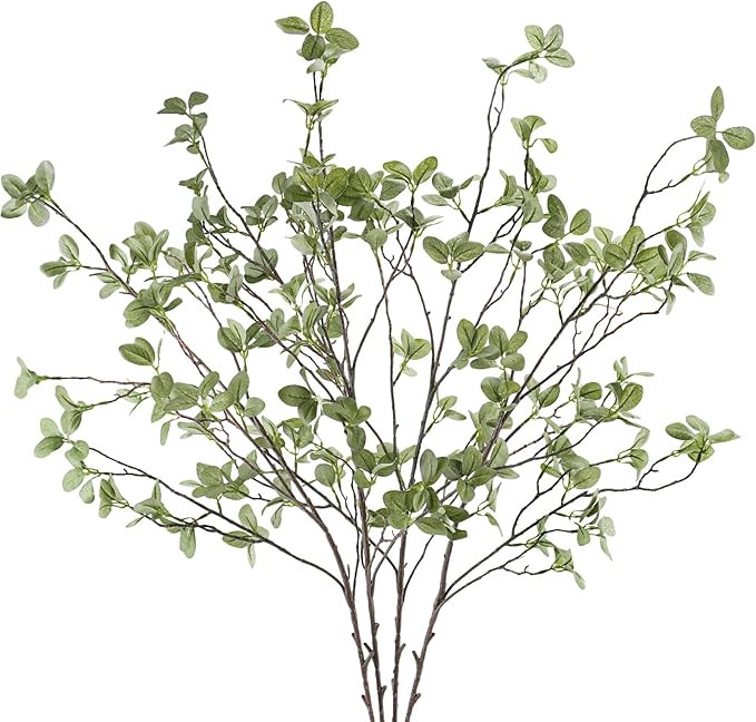 41” Artificial Eucalyptus Stems Leaves, Fake Eucalyptus Plant Faux Greenery Branches for Home P... | Amazon (US)