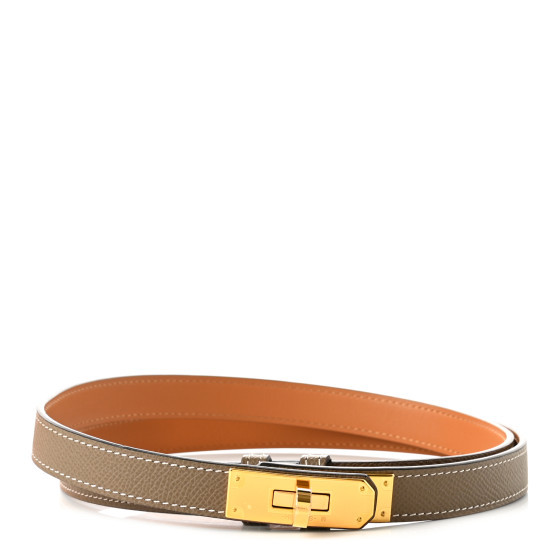 HERMES Epsom Kelly Belt Etoupe | FASHIONPHILE (US)