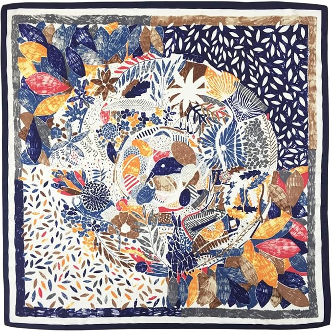 Julunar Silk Like Head Scarf for Women - Satin Large Hair Scarves - 35" Square Silk Hair Wrap for... | Amazon (US)