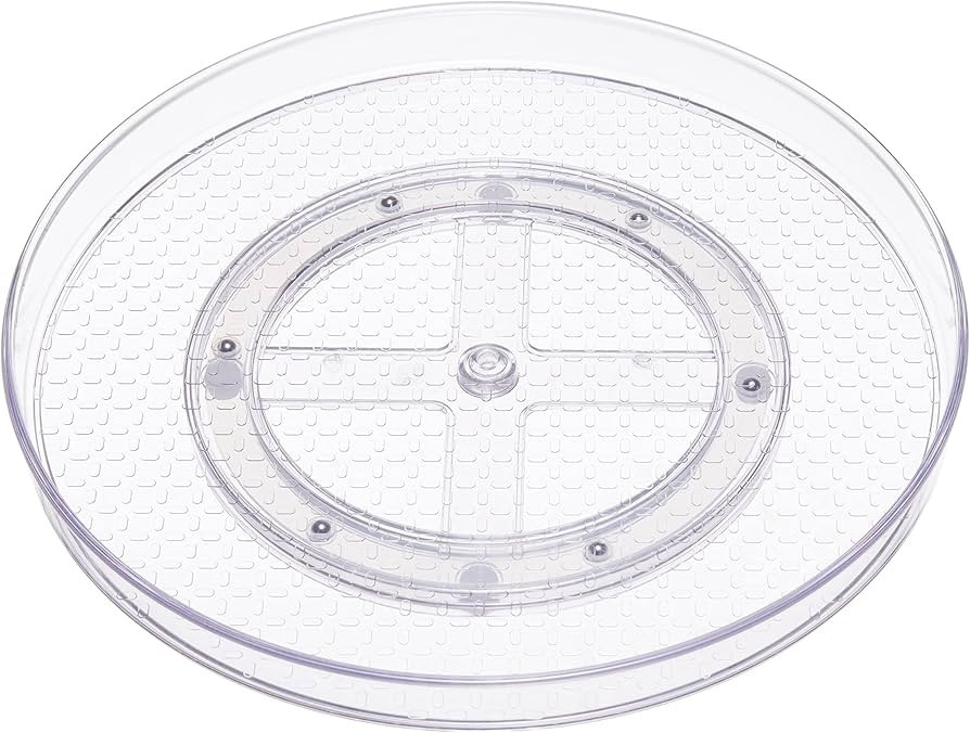 Amazon Basics Clear Lazy Susan Turntable Organizer, 12-Inch, 2-Pack | Amazon (US)