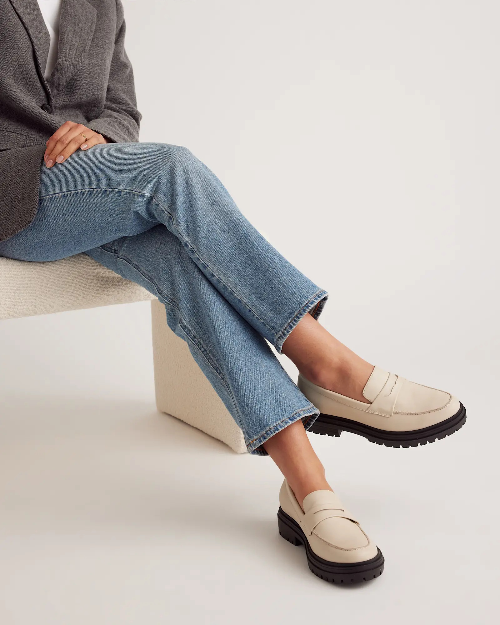 Italian Leather Lug Sole Loafer | Quince