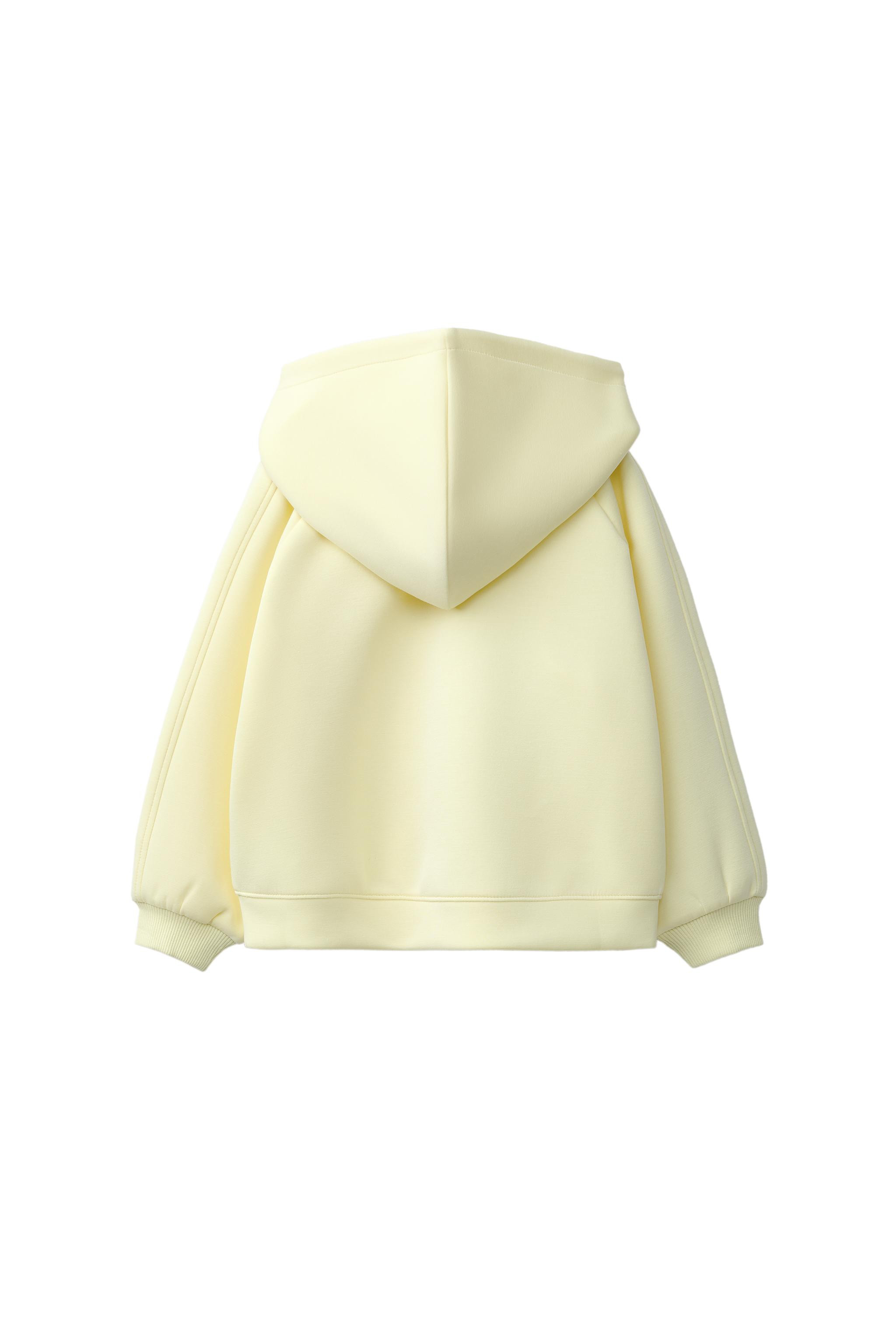 SPORTY RAISED TEXT ZIP SWEATSHIRT | Zara US
