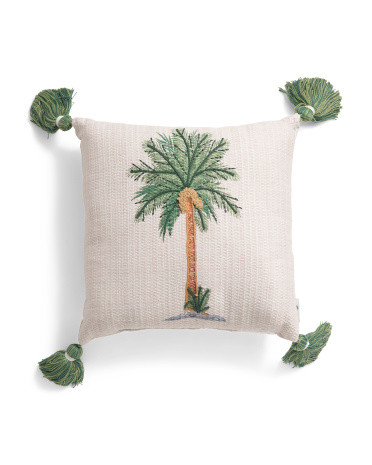 18x18 Palm Tree Pillow | TJ Maxx