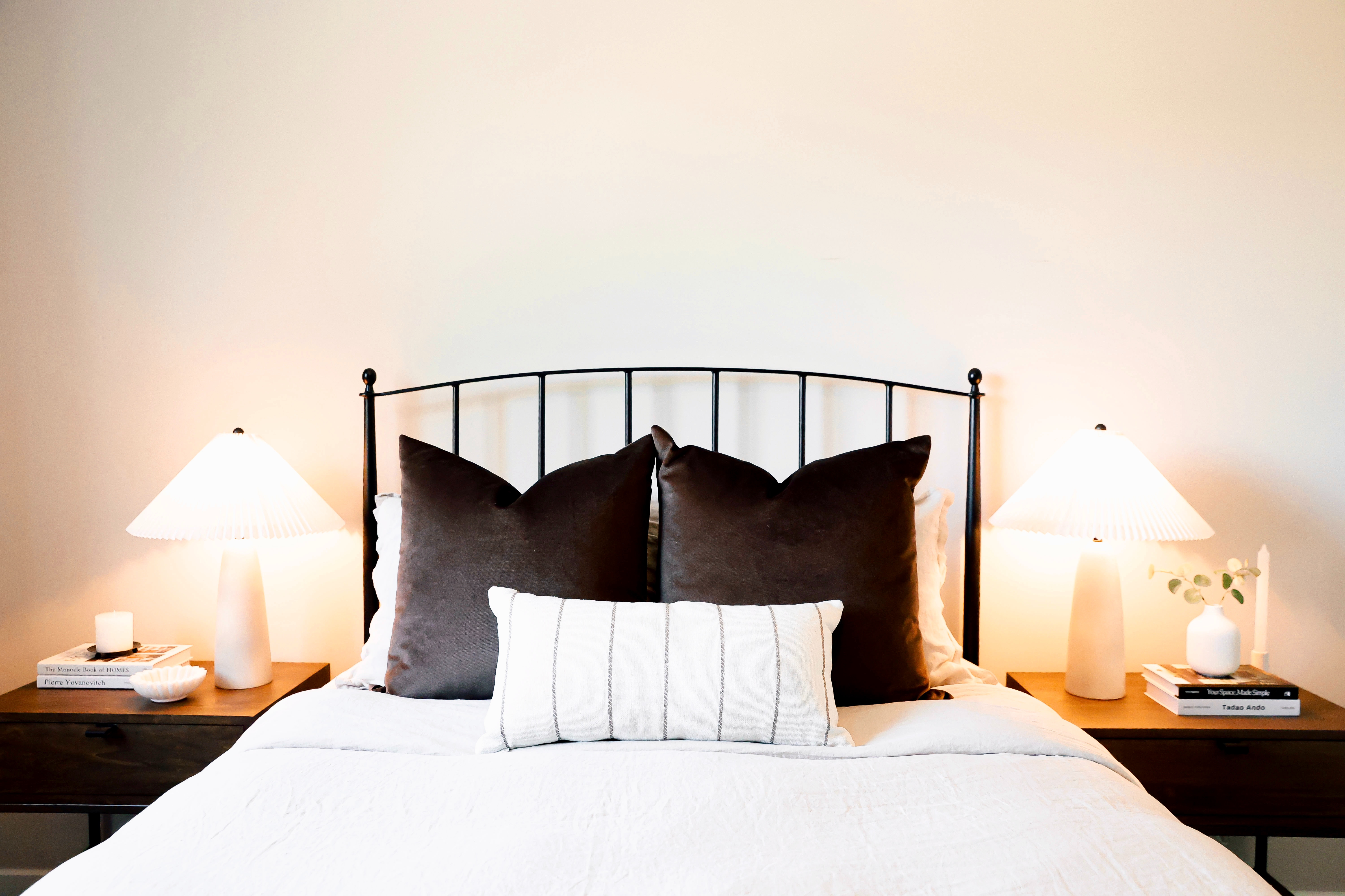 Transitional Home: home décor and furniture for your home. Bedroom Furniture. Bedroom Styling. Nightstand, Lamp, Décor books, Candle holder, Candle Stick, Vase, Greenery, Bedding, Black Bed Frame. Wayfair. West Elm. Crate and Barrel. Amazon. World Market  

 #LTKSeasonal #LTKHome #LTKStyleTip