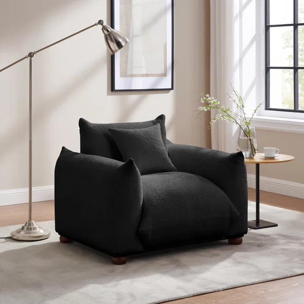 Bryseida 39.8" Wide Wool Upholstered Armchair/Single Sofa | Wayfair North America