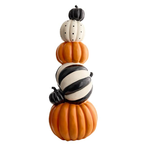 Happy Haunting Stacked Pumpkins, 3.4' | At Home