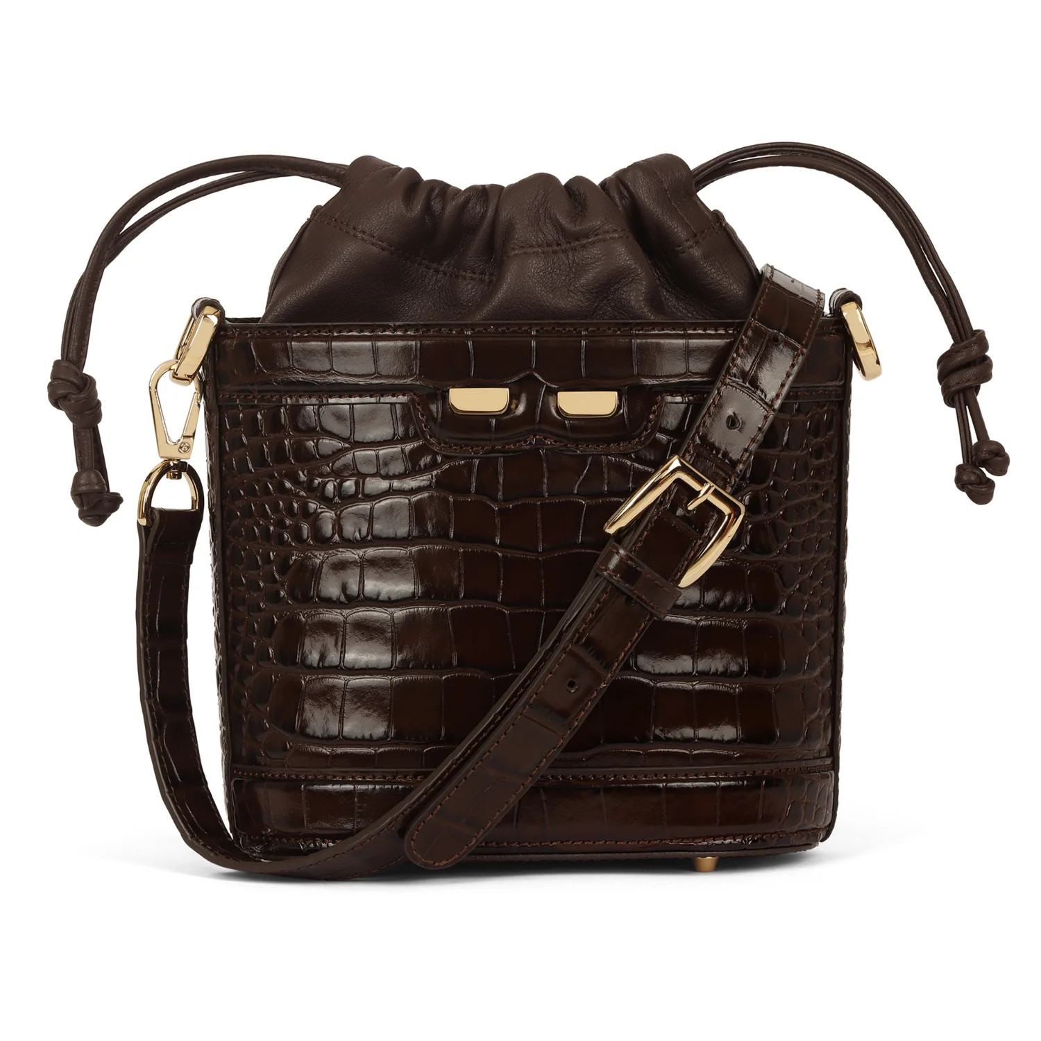 Byrd Bucket in Chocolate Croc | BENE