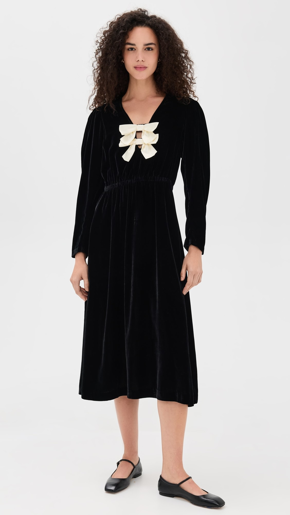 Seraphine Velvet Long Sleeve Midi Dress | Shopbop