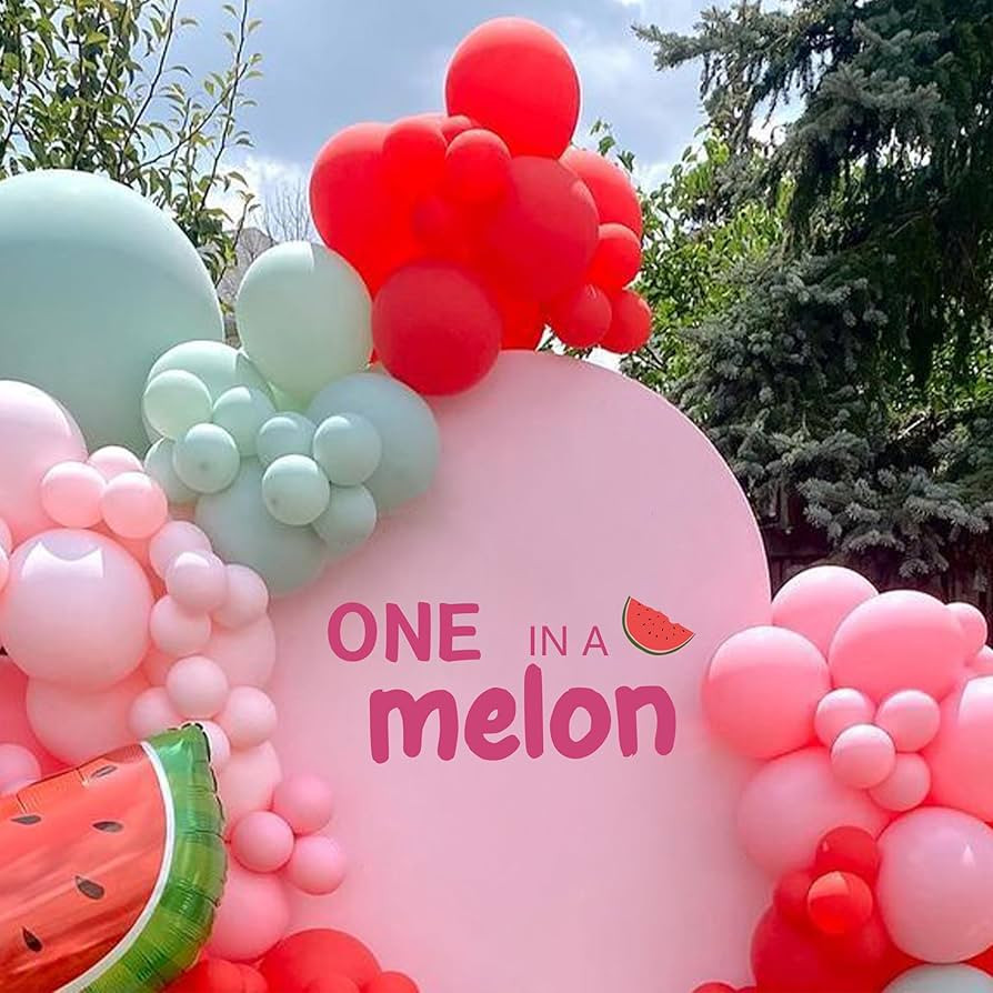 One in A Melon Party Decal, Watermelon First Birthday Party Supplies, Watermelon Birthday Party S... | Amazon (US)