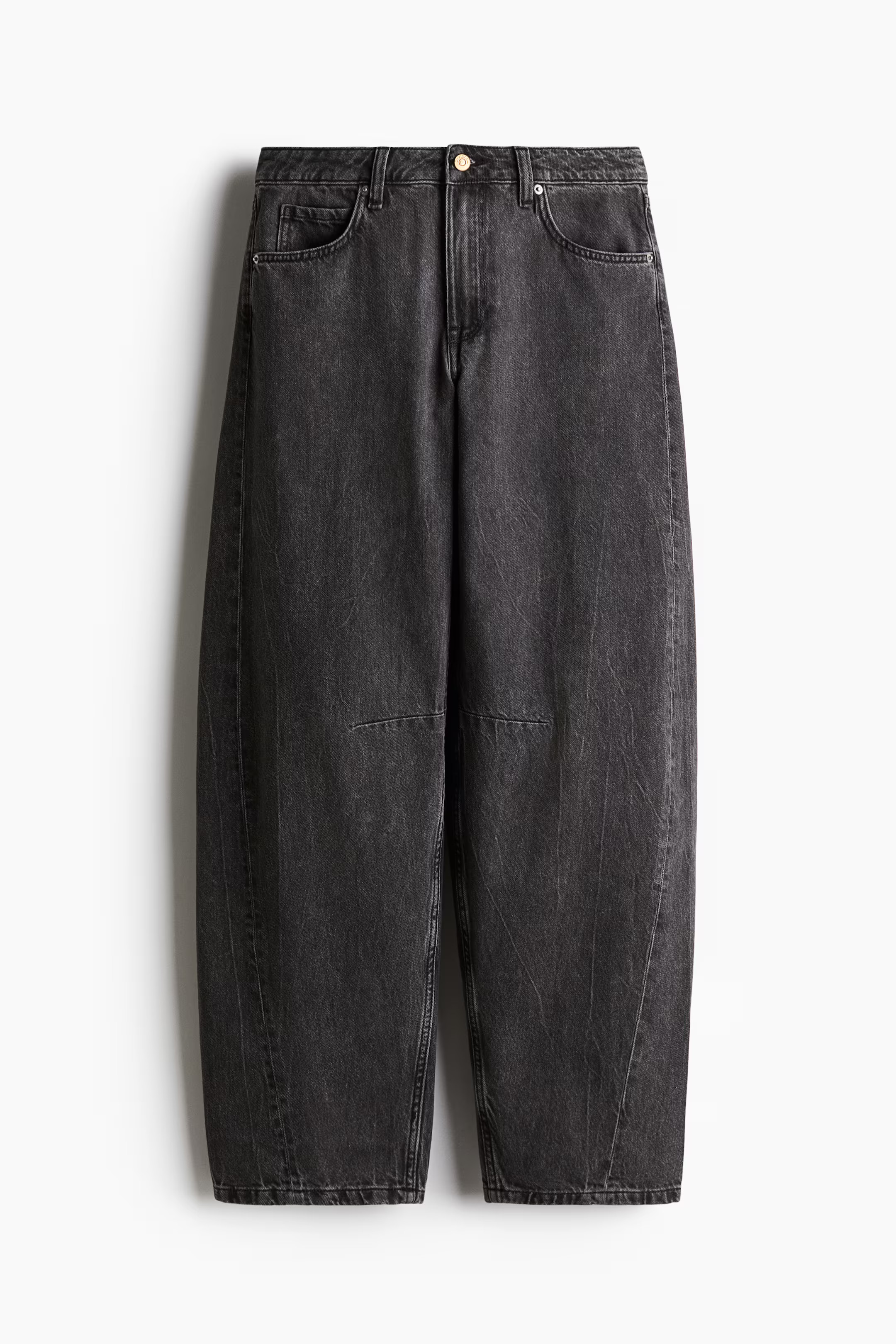 Barrel Regular Jeans - Black - Ladies | H&M GB | H&M (UK, MY, IN, SG, PH, TW, HK)