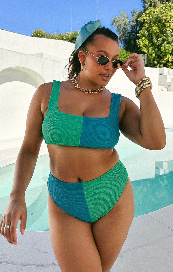 Pacific Top ~ Sea Colorblock Scrunch | Show Me Your Mumu