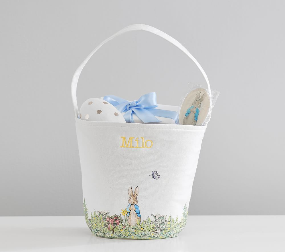 Peter Rabbit(TM) Garden Print Baby Easter Bucket | Pottery Barn Kids