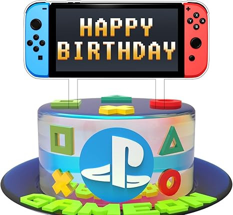 Video Game Cake Toppers Game Controller Theme Cake Decorations Birthday Cake Decorations Picks fo... | Amazon (US)