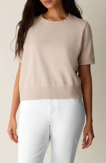 Short Sleeve Organic Cotton Terry Sweatshirt | Nordstrom