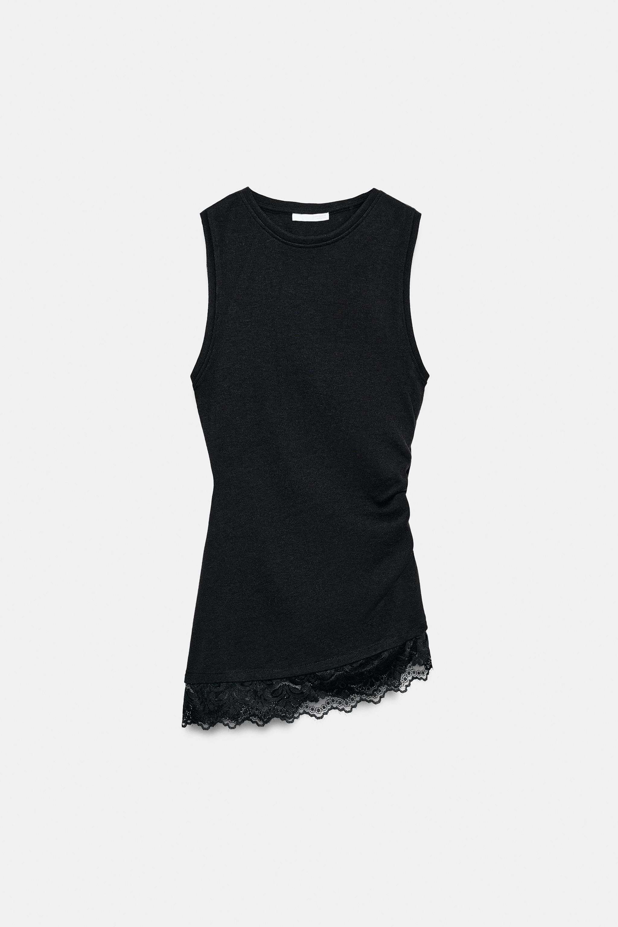 DRAPED LACE TOP | Zara UK