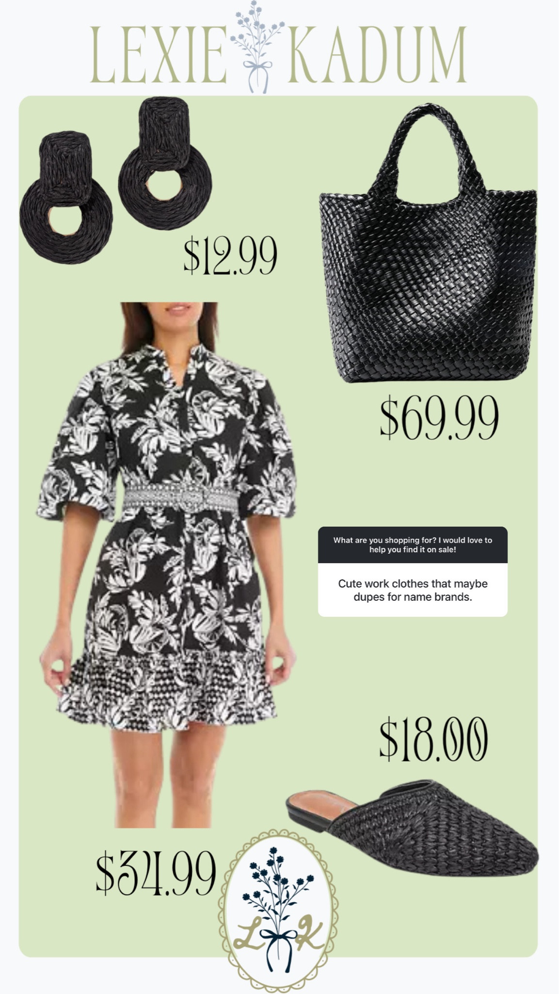 Obsessed with this look - dress is only $34.99! 🖤 #workclothes 

#LTKSummerSales #LTKStyleTip #LTKWorkwear