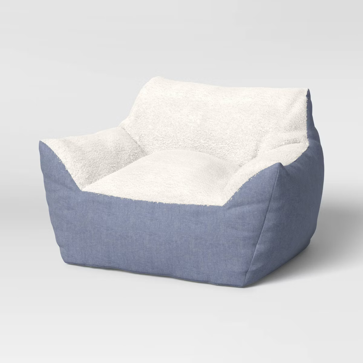 Chambray Kids' Bean Bag Chair Blue - Pillowfort™ | Target