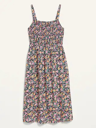 Smocked Fit & Flare Cami Midi Dress for Women | Old Navy (CA)