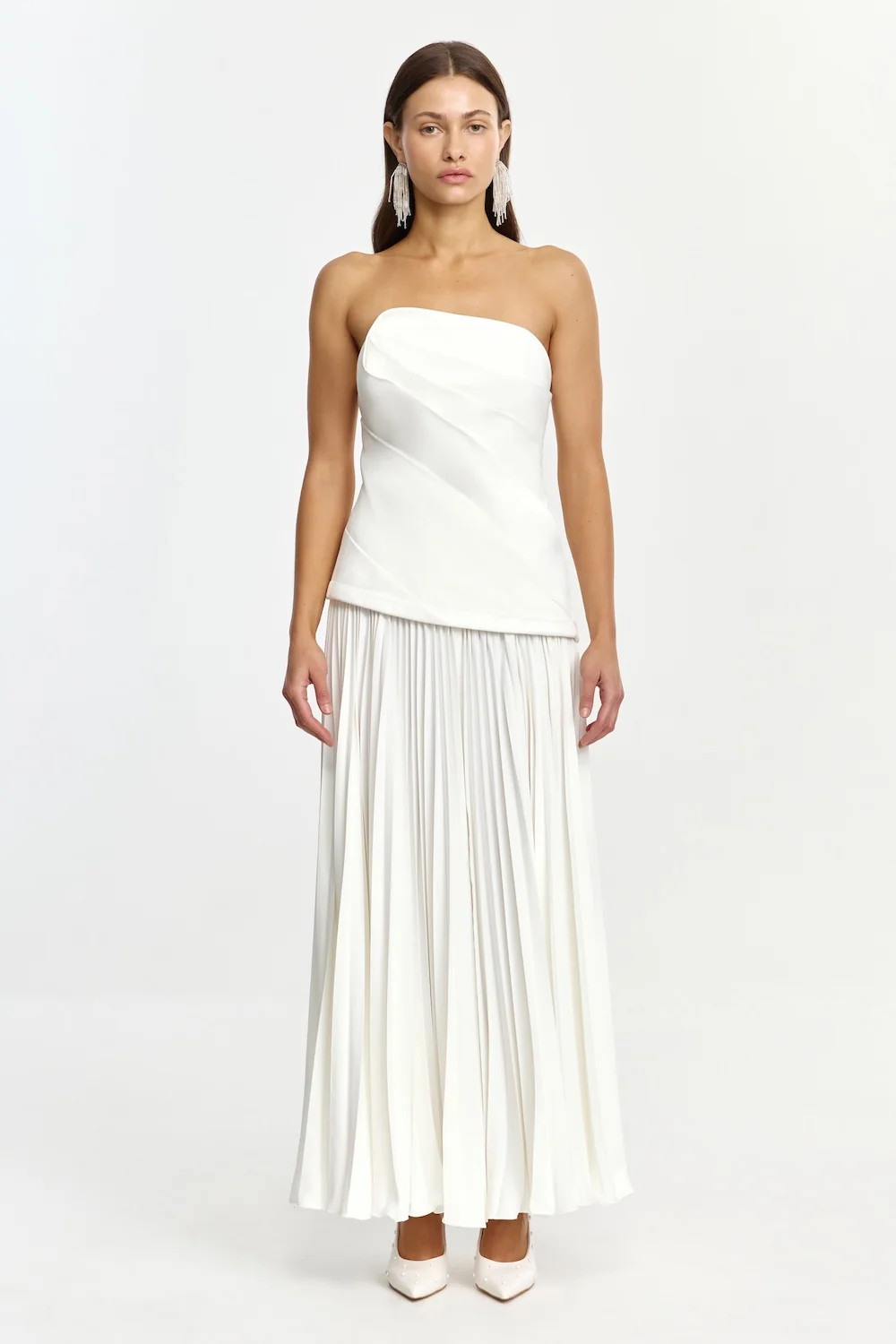 Harden Strapless Maxi Dress in Ivory | Acler