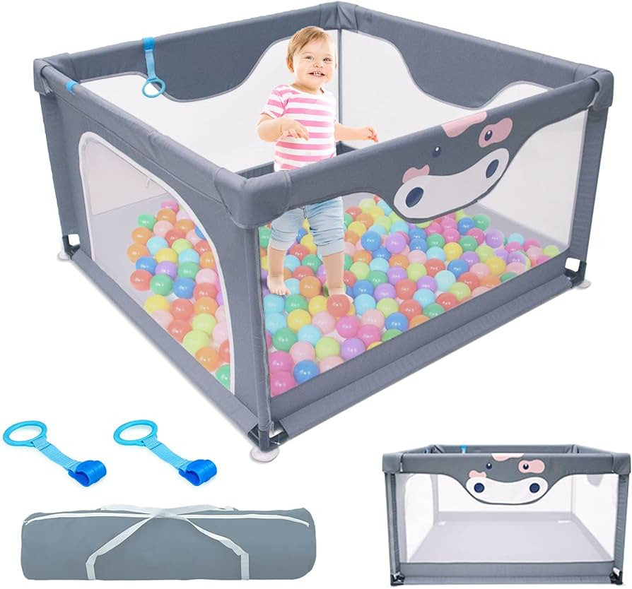Baby Playpen - WGKLLY Playpen for Babies and Toddlers, Easy to Set Up & Clean Play Pen, Safety Ba... | Amazon (US)