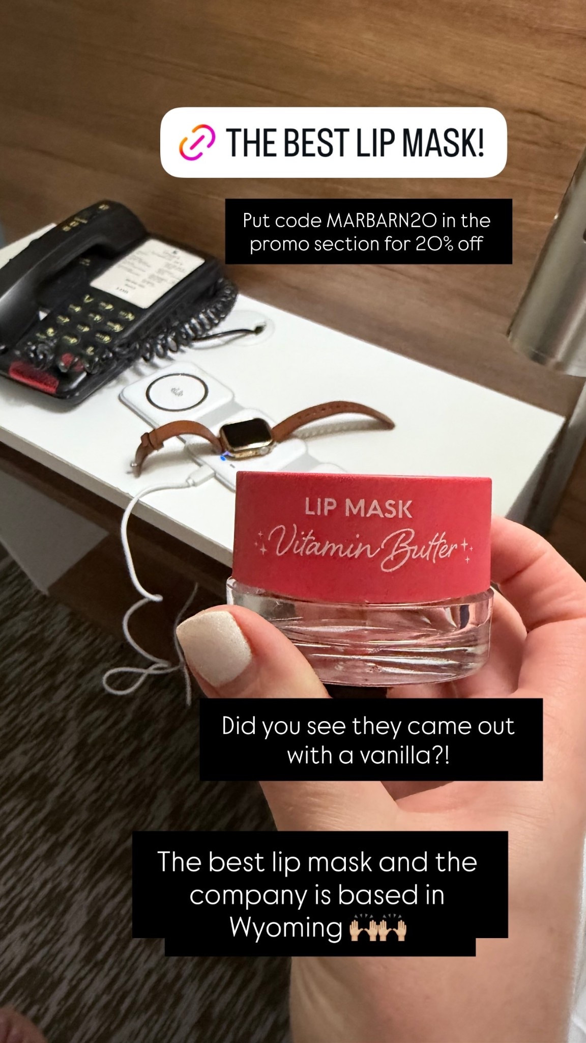 Did you see they came out with a vanilla?! The best lip mask and the company is based in Wyoming 🙌🏼🙌🏼 Put code MARBARN20 in the promo section for 20% off