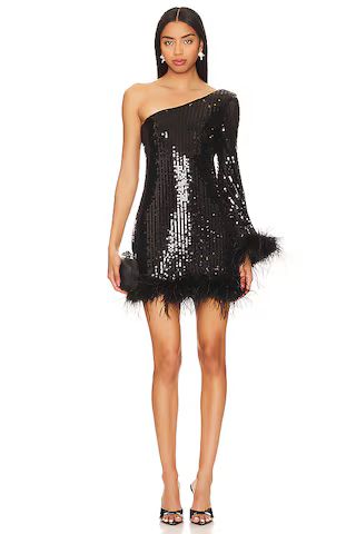 Camila Coelho Megara Mini Dress in Black from Revolve.com | Revolve Clothing (Global)