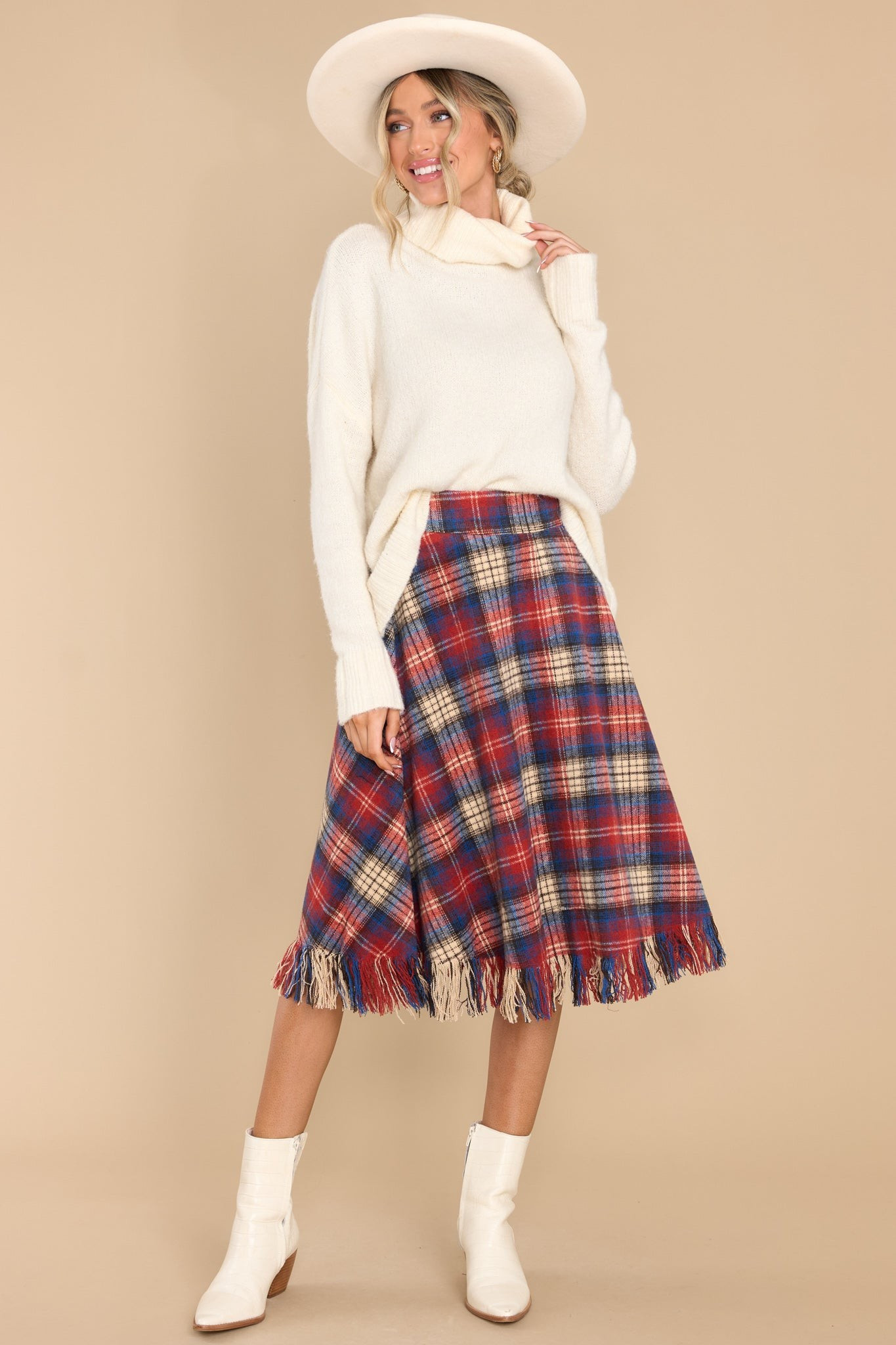 Say Anything Ivory Sweater | Red Dress 