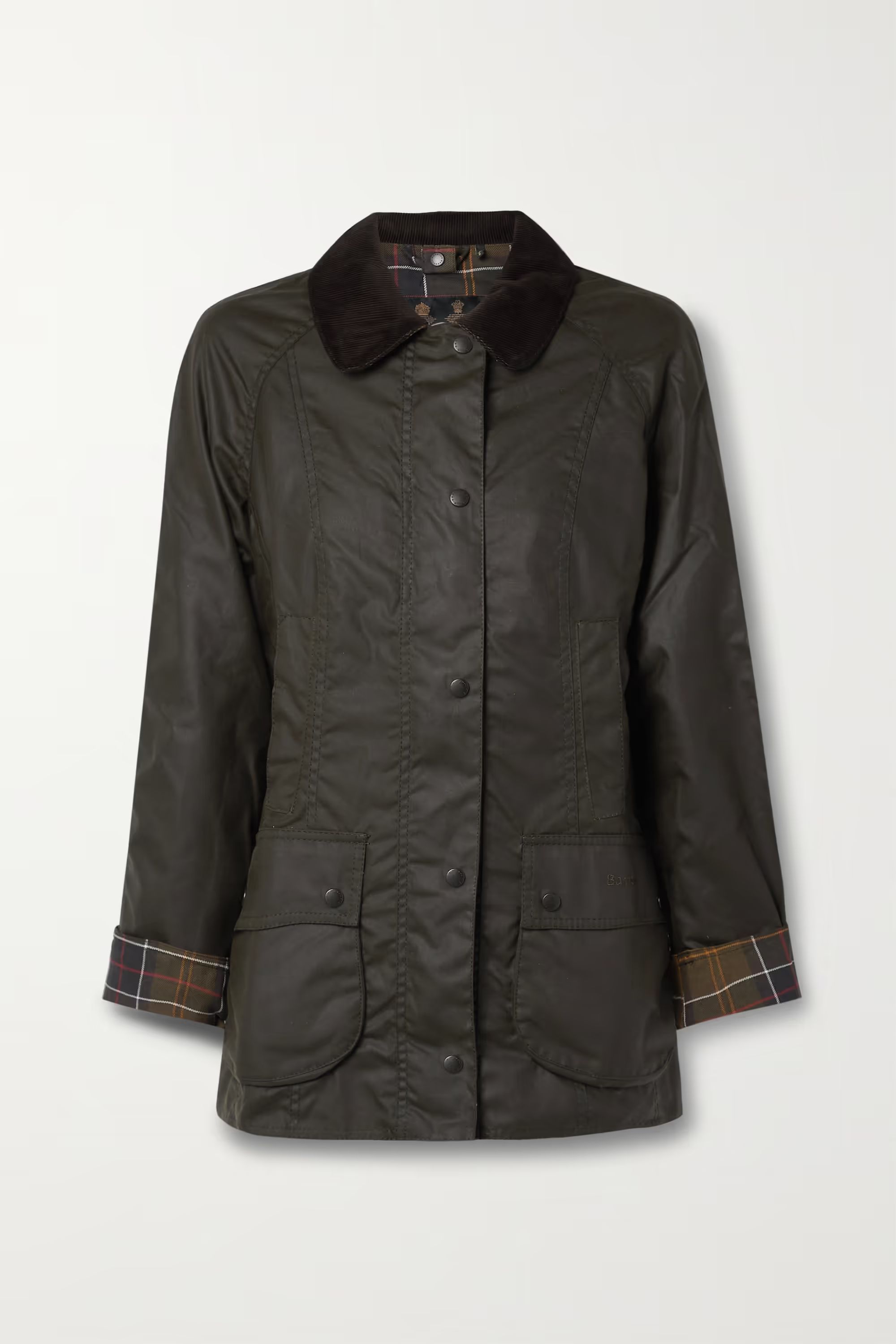 Beadnell corduroy-trimmed waxed-cotton jacket | NET-A-PORTER (UK & EU)