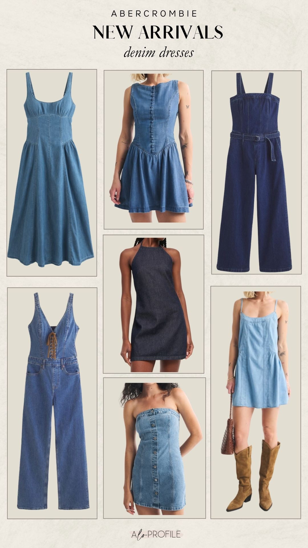 Spring Dresses & Jumpsuits: Denim Edit // Abercrombie, spring outfit, spring style, spring trends, spring outfit inspo, spring dress, spring dresses, spring wardrobe, trending spring fashion, Abercrombie spring fashion