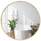 Americanflat 32" Framed Round Gold Mirror - Circle Mirror for Bathroom, Bedroom, Entryway, Living Ro | Amazon (US)