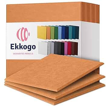 Acoustic Panels 12-Pack Soundproof Wall 12"X12"X0.4" - High Density Sound Dampening [70'S Orange ... | Amazon (US)