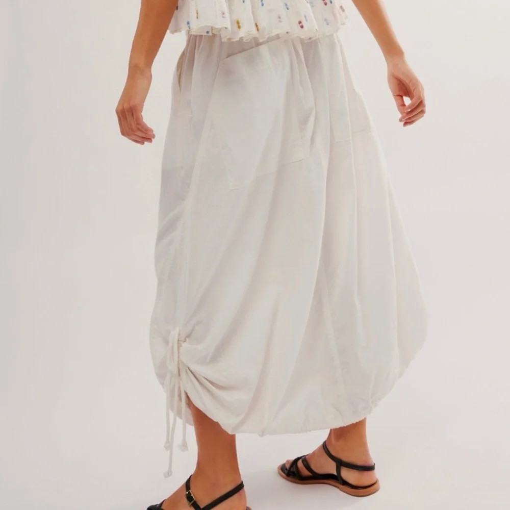 Free People Picture Perfect Parachute Skirt Optic White, Maxi, Size M | Poshmark