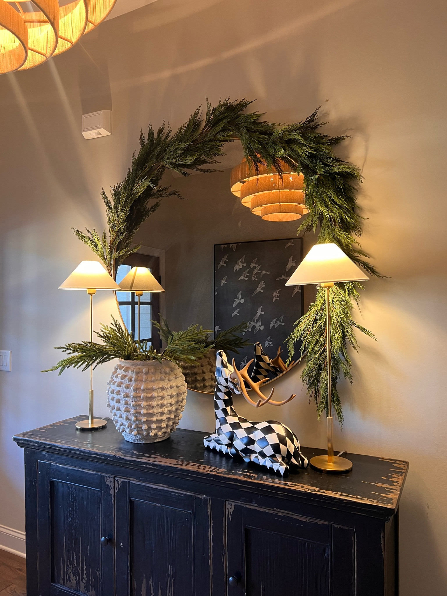 Love this garland draped around our entry mirror. Super easy to do with command hooks! 

#LTKHoliday #LTKSeasonal #LTKGiftGuide