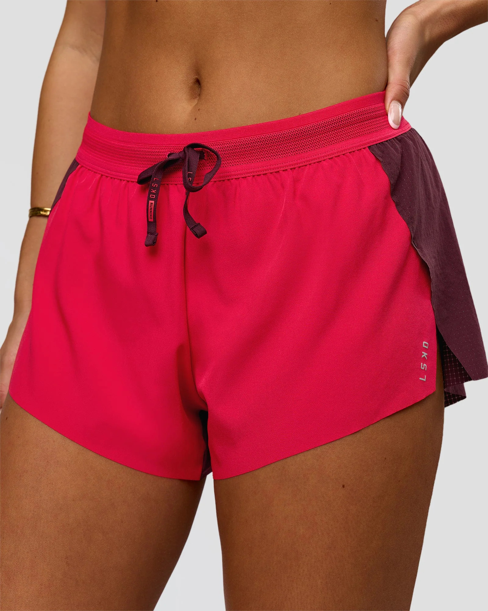 Accelerate 3" High-Rise Running Short - Cherry Lacquer-Scarlet | LSKD | LSKD