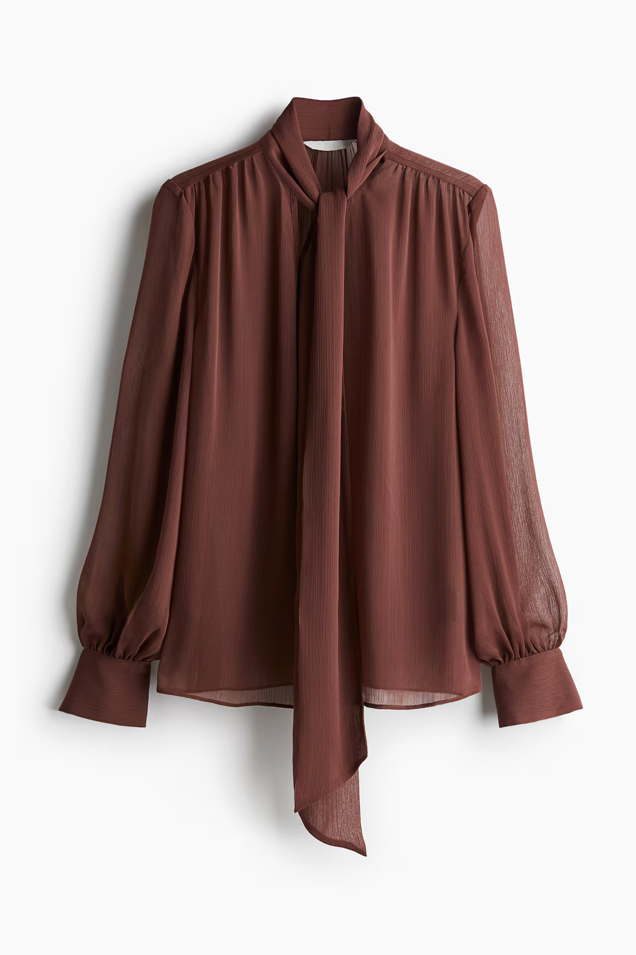 Tie-neck chiffon blouse | H&M (UK, MY, IN, SG, PH, TW, HK)