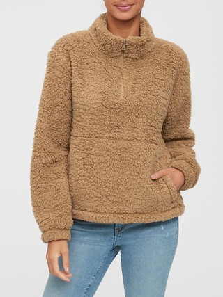 Sherpa Half-Zip Sweatshirt | Gap Factory
