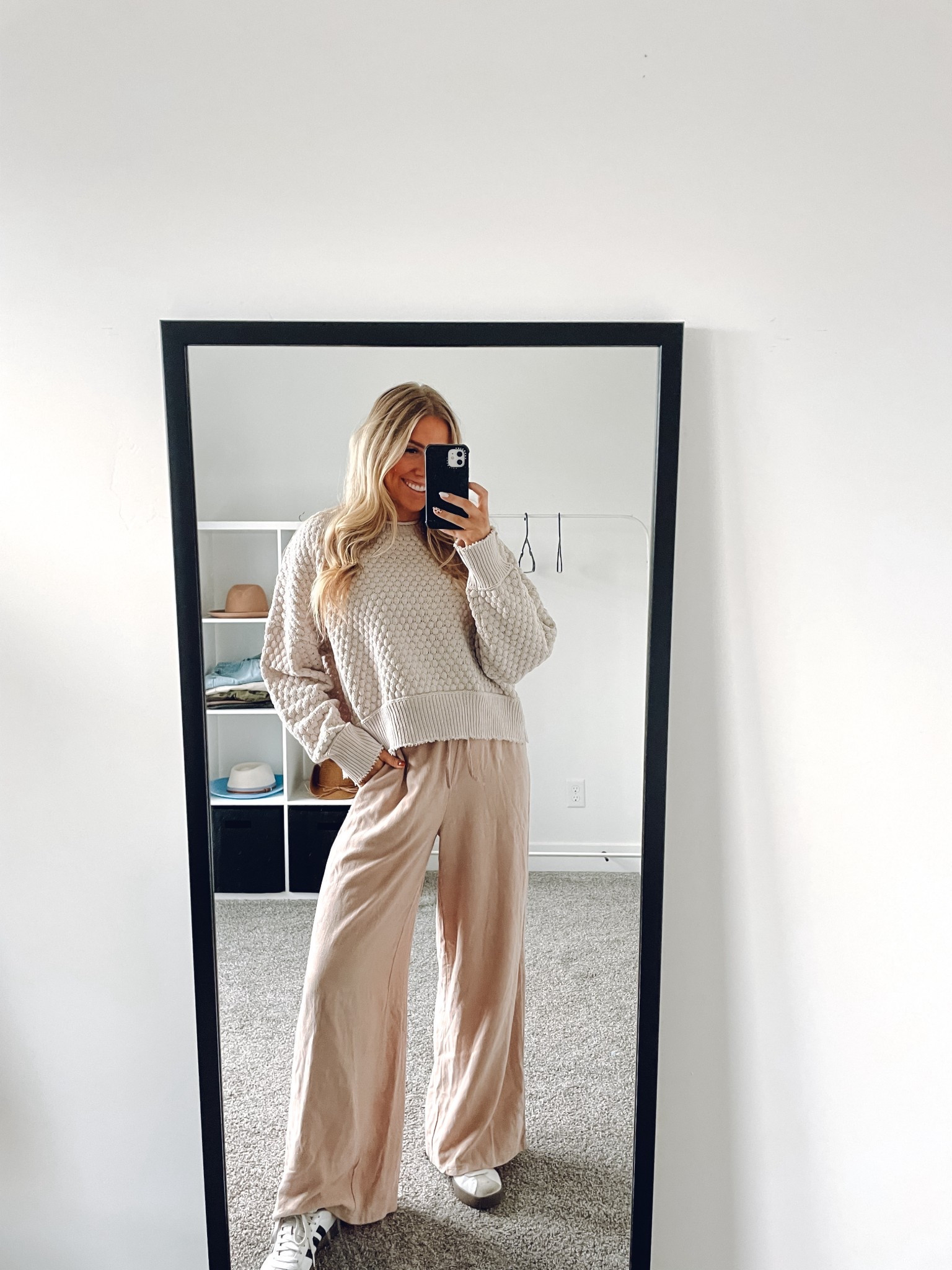 most cozy comfy and flattering sweater!! wearing my usual M! Use code KARINABOLIER for a discount!
Linen Pants: true to size
Adidas Sneakers: true to size 

| teacher outfit | fall outfit | women’s sweater 

#LTKSeasonal #LTKFindsUnder100 #LTKWorkwear