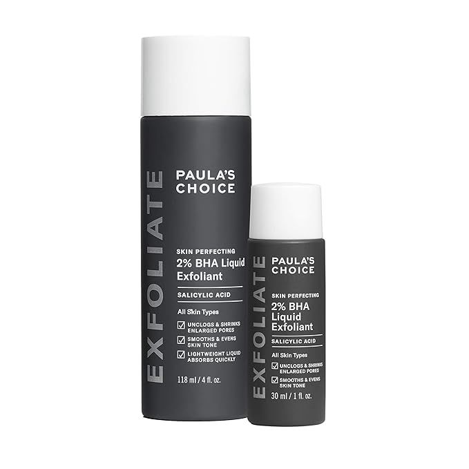 Paula's Choice Skin Perfecting 2% BHA Liquid Salicylic Acid Exfoliant Duo, Gentle Exfoliator for ... | Amazon (US)
