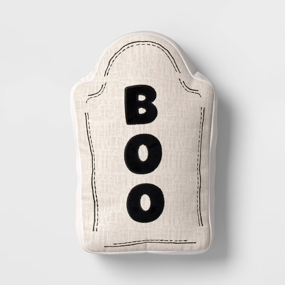 13"x9" Small 'Boo' Tombstone Novelty Shaped Throw Pillow Beige - Hyde and EEK! Boutique™ | Target