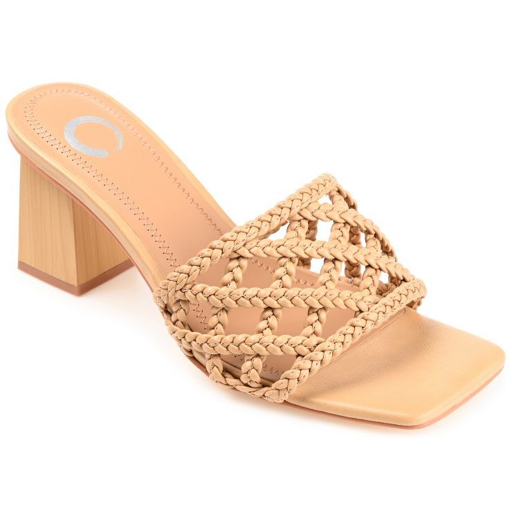 Journee Collection Womens Evvie Tru Comfort Foam Open Square Toe Block Heel Sandals | Target