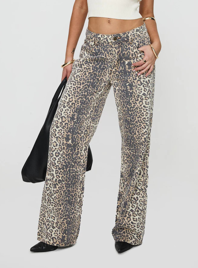 Top Model Jeans Leopard Fade | Princess Polly US