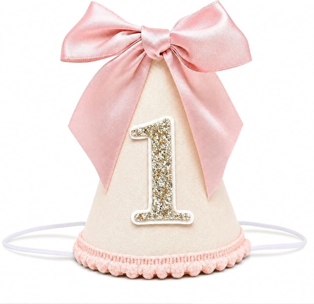 Sage Green 1st Birthday Hat - Adorable Felt Cone Crown for Boys & Girls | Perfect Baby First Birt... | Amazon (US)