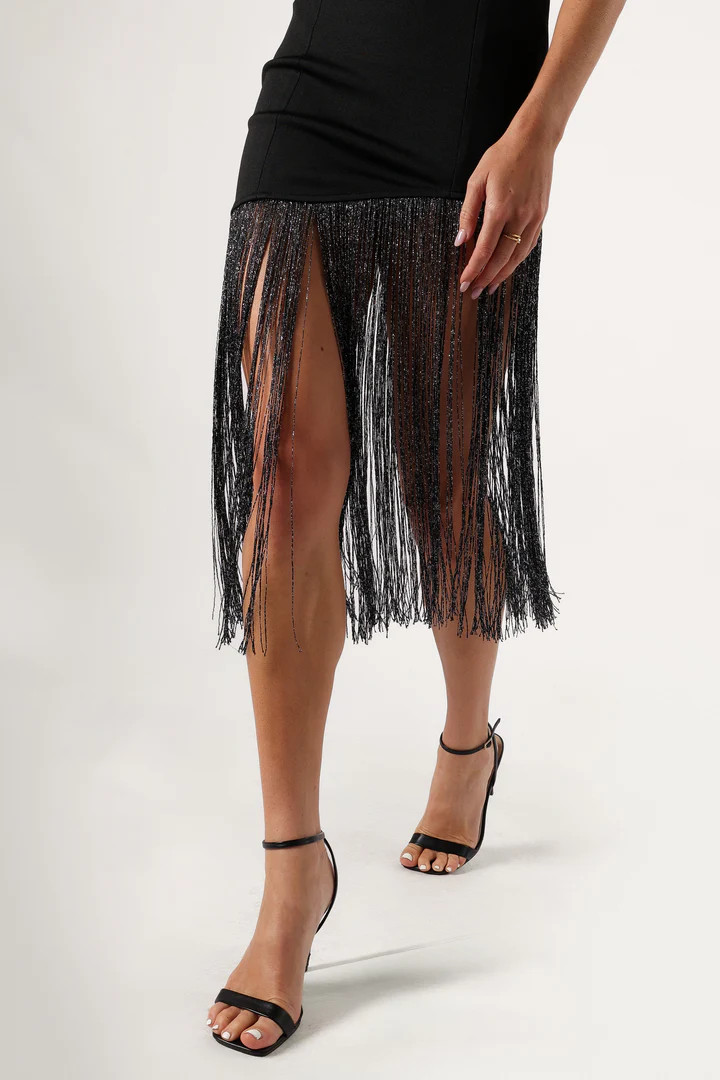 Padam Strapless Midi Dress - Black | Petal & Pup (US)