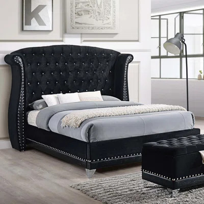 Tamsin Upholstered Eastern Wingback Bed | Wayfair North America